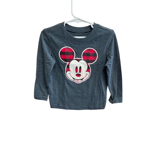 Disney Mickey Mouse Toddler Boy Plaid Mickey Graphic Tee By Jumping Beans 24 Mon - Picture 2 of 4